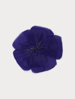 Spilla in organza di seta - VIOLA