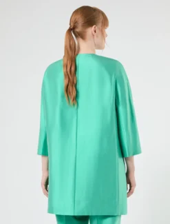 Spolverino in shantung di seta - VERDE PASTELLO
