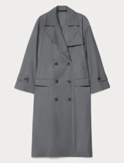 Spolverino in tela di lana leggera - GRIGIO SCURO