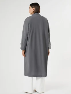 Spolverino in tela di lana leggera - GRIGIO SCURO
