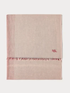 Stola in cotone e lino - ROSA