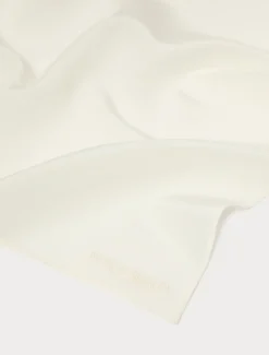 Stola in crêpe de Chine di seta - BIANCO AVORIO