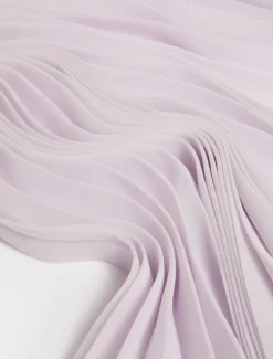 Stola in crêpe georgette plissé - LAVANDA