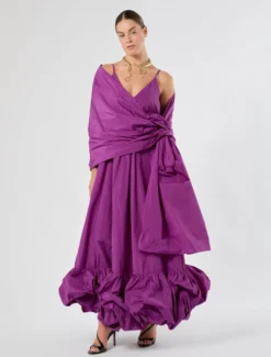 Stola in taffetà - FUXIA VIOLA