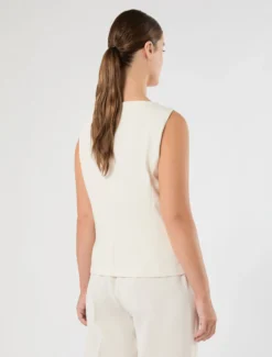 Top in cady - BIANCO AVORIO