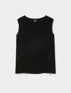 Top in crêpe de Chine - NERO