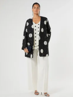 Top in georgette plissé - BIANCO AVORIO