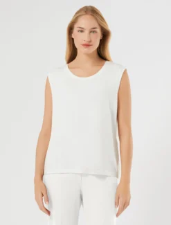 Top in jersey - BIANCO