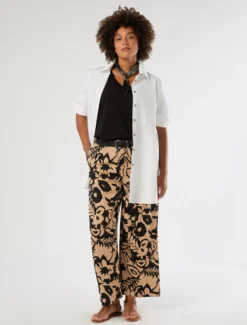 Top in jersey di cotone - NERO