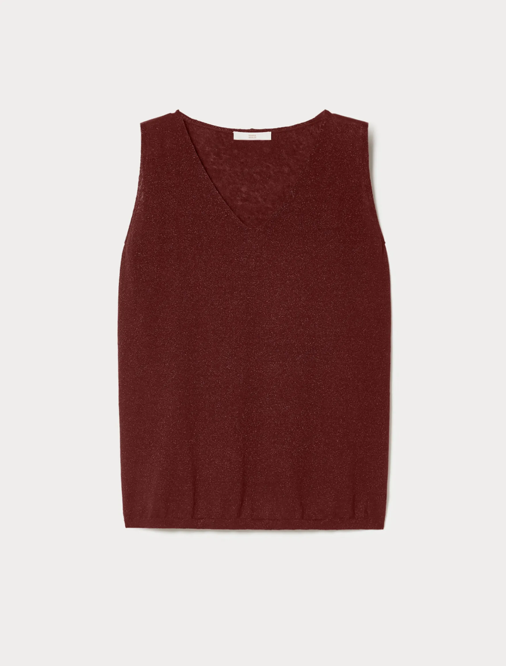 Top in maglia di lino e lurex - BORDEAUX