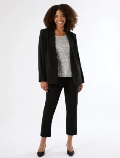 Top in paillettes - GRIGIO PERLA