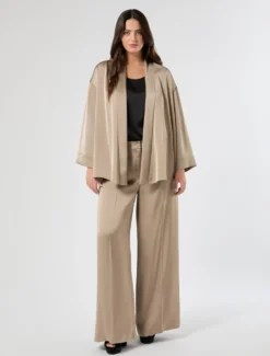 Top in raso - NERO