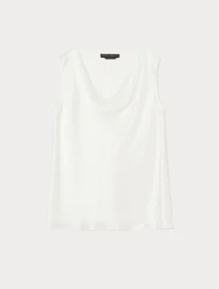 Top in satin - BIANCO