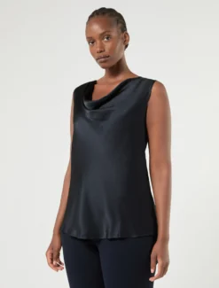 Top in satin - BLU NOTTE