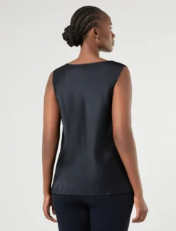 Top in satin - BLU NOTTE