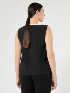 Top in seta - NERO