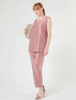 Top in shantung leggero - ROSA
