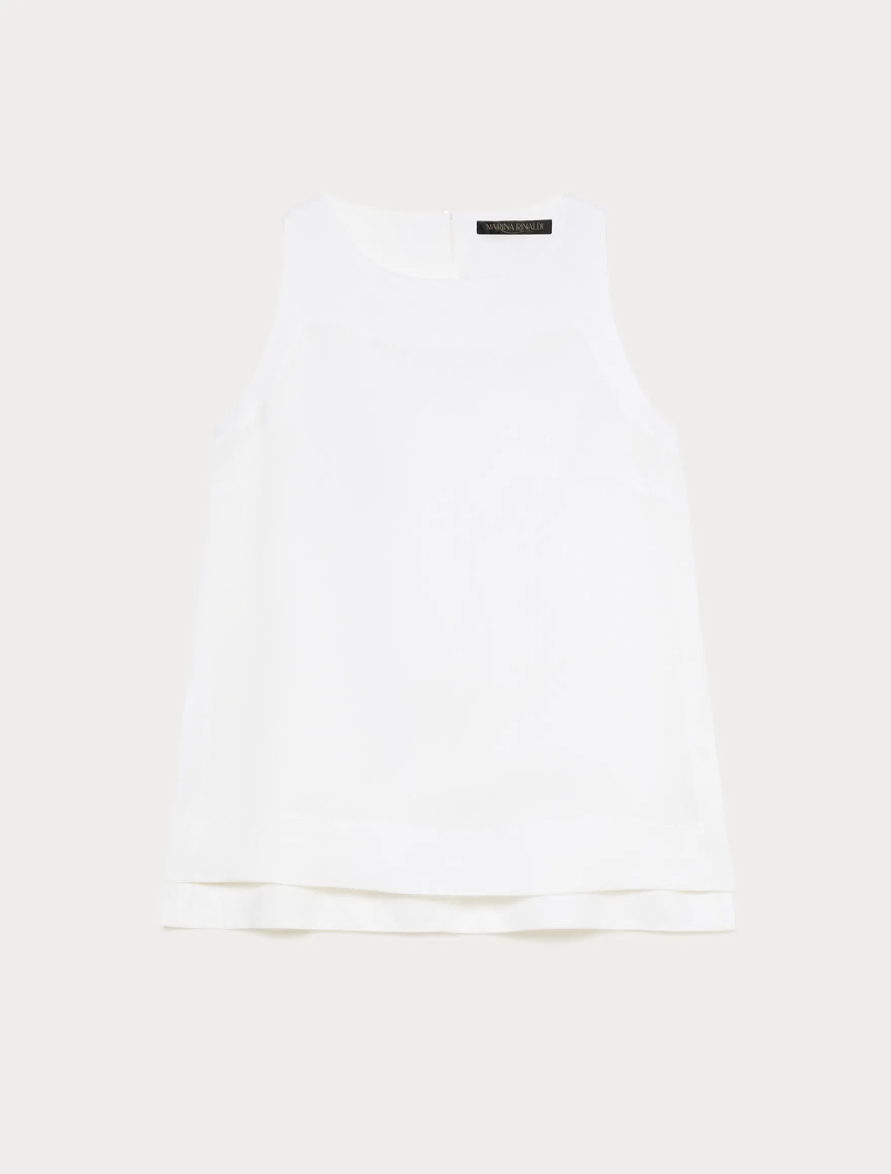 Top in tela di lino - BIANCO OTTICO