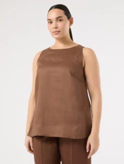 Top in tela di lino - CACAO