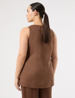 Top in tela di lino - CACAO