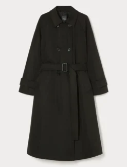 Trench imbottito in twill antigoccia - NERO