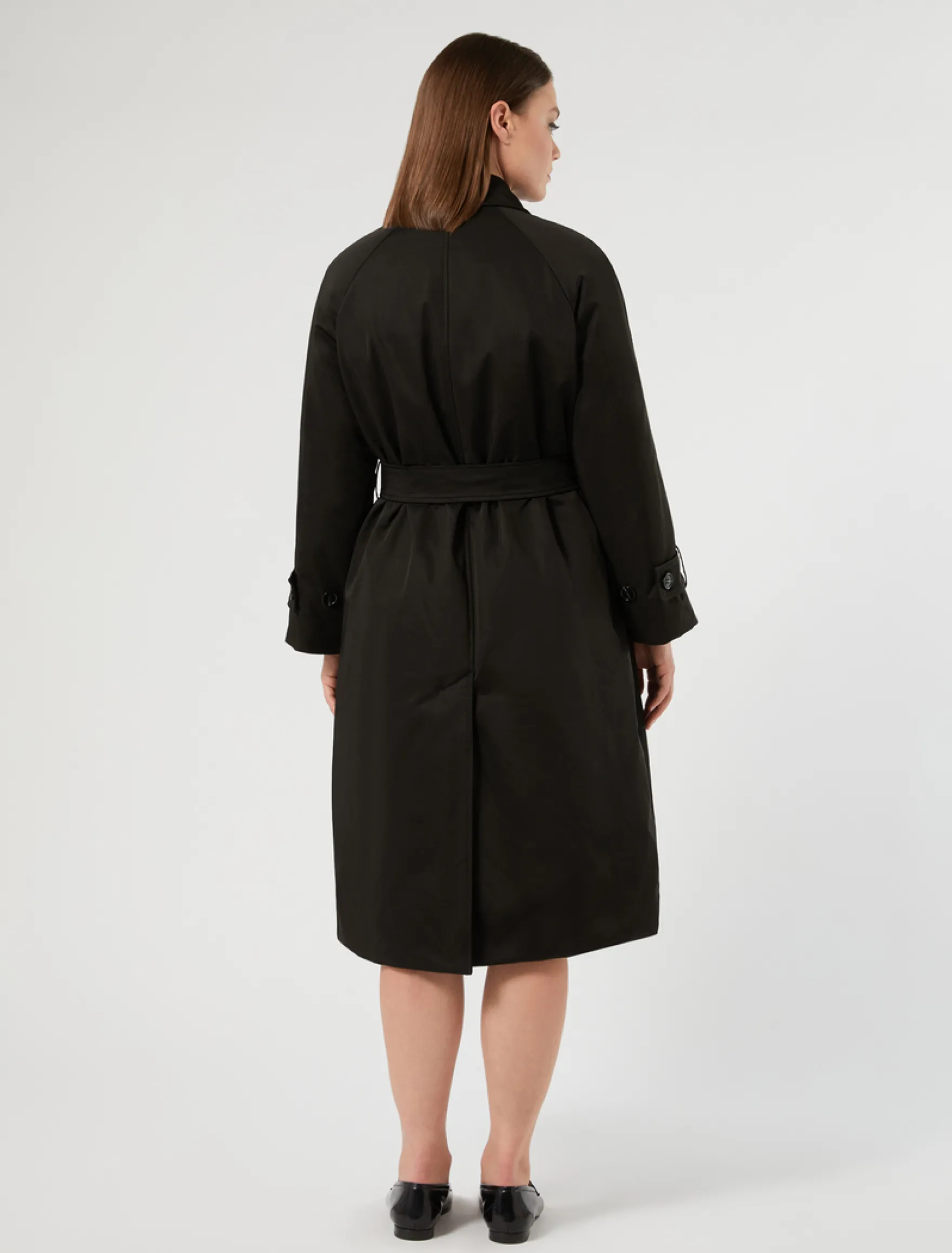 Trench imbottito in twill antigoccia - NERO