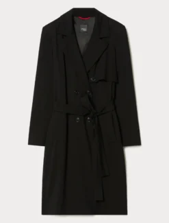 Trench in jersey - NERO