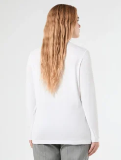T-shirt a lupetto in jersey - BIANCO