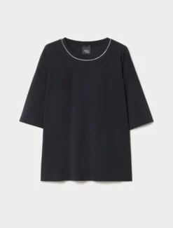 T-shirt in jersey - BLU NOTTE