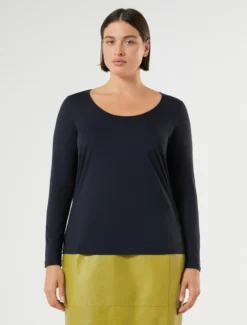 T-shirt in jersey - BLU NOTTE