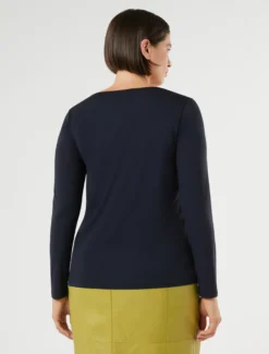 T-shirt in jersey - BLU NOTTE