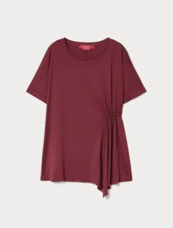 T-shirt in jersey con arricciatura - VINACCIA
