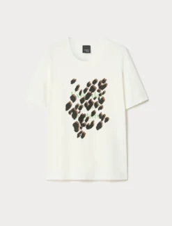 T-shirt in jersey con stampa - BIANCO