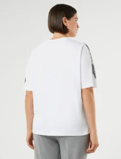 T-shirt in jersey con stampa - BIANCO OTTICO