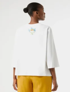 T-shirt in jersey con stampa - BIANCO OTTICO