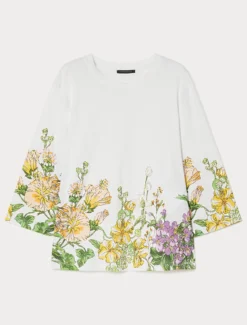 T-shirt in jersey con stampa - BIANCO OTTICO
