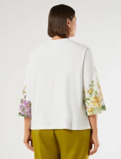 T-shirt in jersey con stampa - BIANCO OTTICO