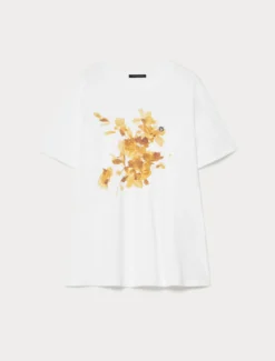 T-shirt in jersey con stampa - BIANCO OTTICO