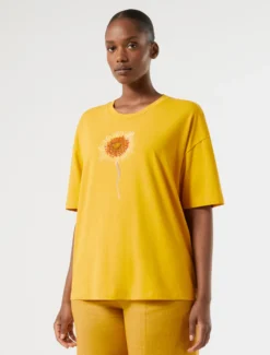 T-shirt in jersey con stampa - MIELE