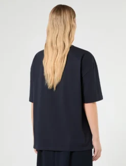 T-shirt in jersey con stampa pesci - BLU NOTTE