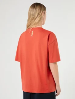 T-shirt in jersey con stampa pesci - CORALLO