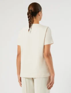 T-shirt in jersey con stampa - SABBIA