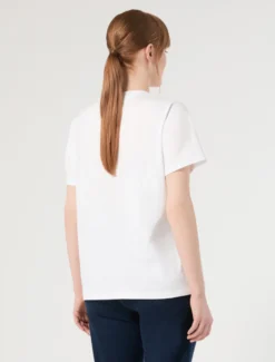 T-shirt in jersey con strass - BIANCO OTTICO