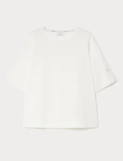 T-shirt in jersey di cotone - AVORIO