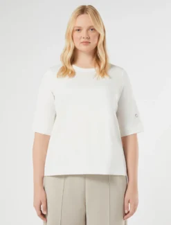 T-shirt in jersey di cotone - AVORIO