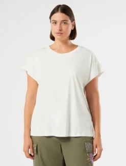 T-shirt in jersey di cotone - AVORIO