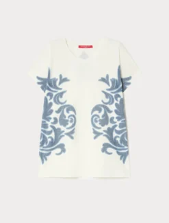 T-shirt in jersey di cotone - AVORIO