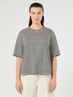 T-shirt in jersey di cotone - AVORIO
