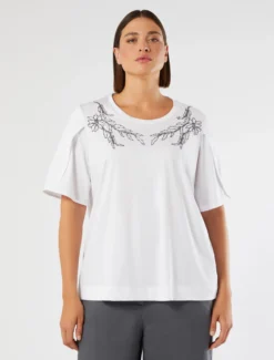 T-shirt in jersey di cotone - BIANCO OTTICO