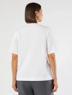 T-shirt in jersey di cotone - BIANCO OTTICO